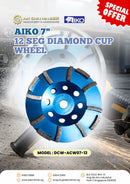 Aiko 7" 12 Seg Diamond Cup Wheel | Model : DCW-ACW07-12 Diamond Cup Wheel Aiko 