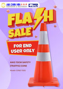 Aiko 70cm Safety (Traffic) Cone | Soft & Unbreakable | Model : CONE-7093 Safety Cone Aiko 