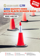 Aiko 75cm Safety Cone with Black Rubber Base | Model : CONE-7073 Safety Cone Aiko 