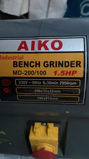 Aiko 8" Industrial Bench Grinder 1.5HP 1.1KW | Model : BG-MD200/100 Bench Grinder Aiko 