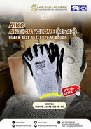 Aiko Anticut Glove (4543) Black Size 10 (Level 5) Rough | Model: GLOVE-AM4543B-R-AK Anticut Glove Aiko 
