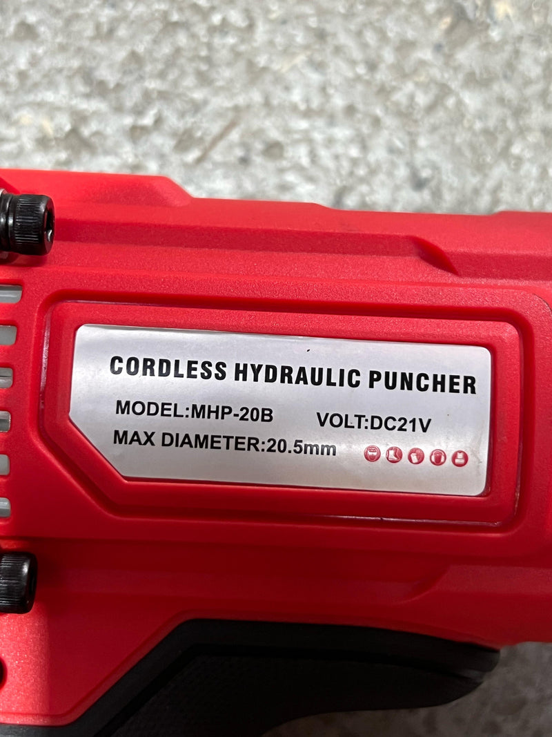 Aiko Battery Hydraulic Puncher EP-20B C/W 1 Battery and 1 Charger 9,13,17,20.5mm | Model: MHP-20B-HK Hydraulic Puncher Aiko 