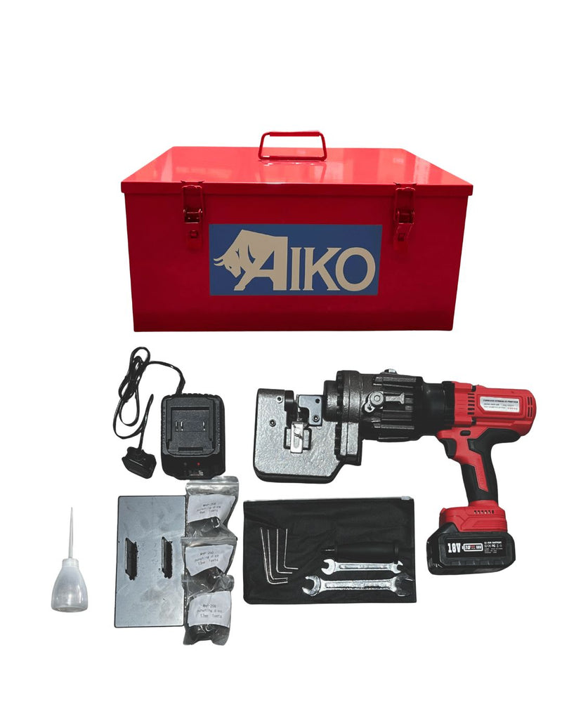 Aiko Battery Hydraulic Puncher EP-20B C/W 1 Battery and 1 Charger 9,13,17,20.5mm | Model: MHP-20B-HK Hydraulic Puncher Aiko 