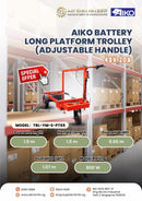 Aiko Battery Long Platform Trolley (Adjustable Handle) 48V20A | Model : TRL-YM-E-PT65 Aiko 
