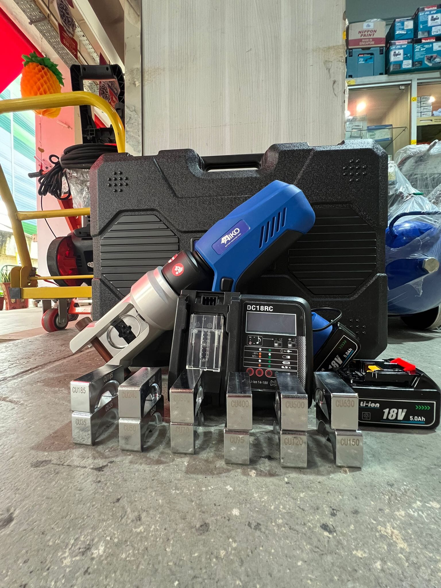 Aiko Cordless Battery Powered Cable Terminal Crimping Tools 18V #EBS-6