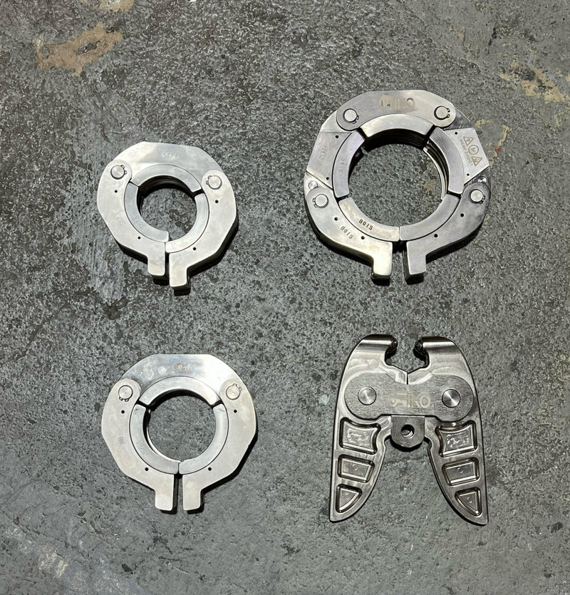 Aiko Battery Stainless Steel Pipe Clamp Tool (2-1/2"-4") C/W Ring Jaw 67,76.1,108mm | Model: EB-60100-HK Pipe Clamp Aiko 