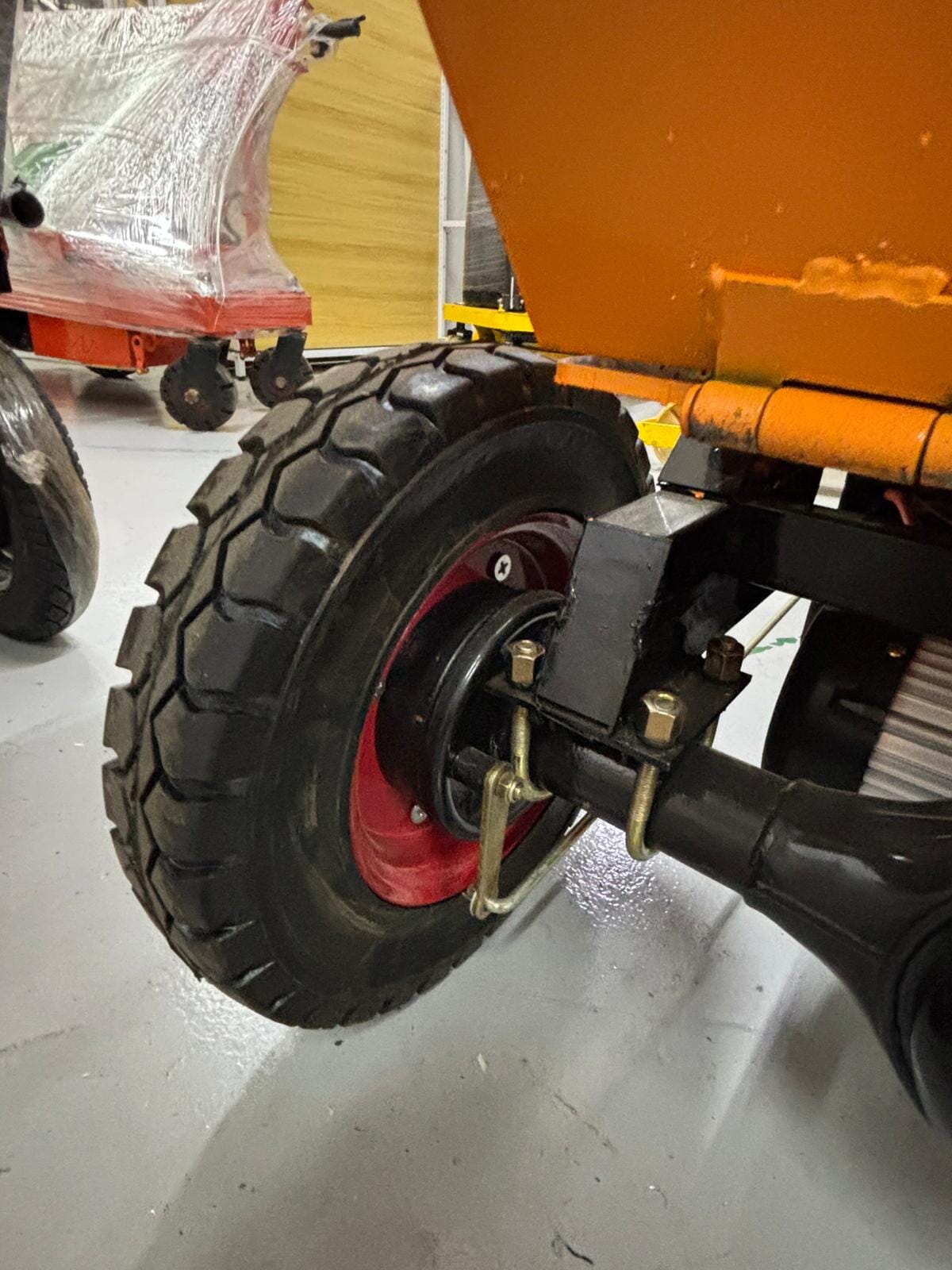 Aiko Battery Stand-On Mini Dumper 500kg (Yellow) Slant Shape Hopper
