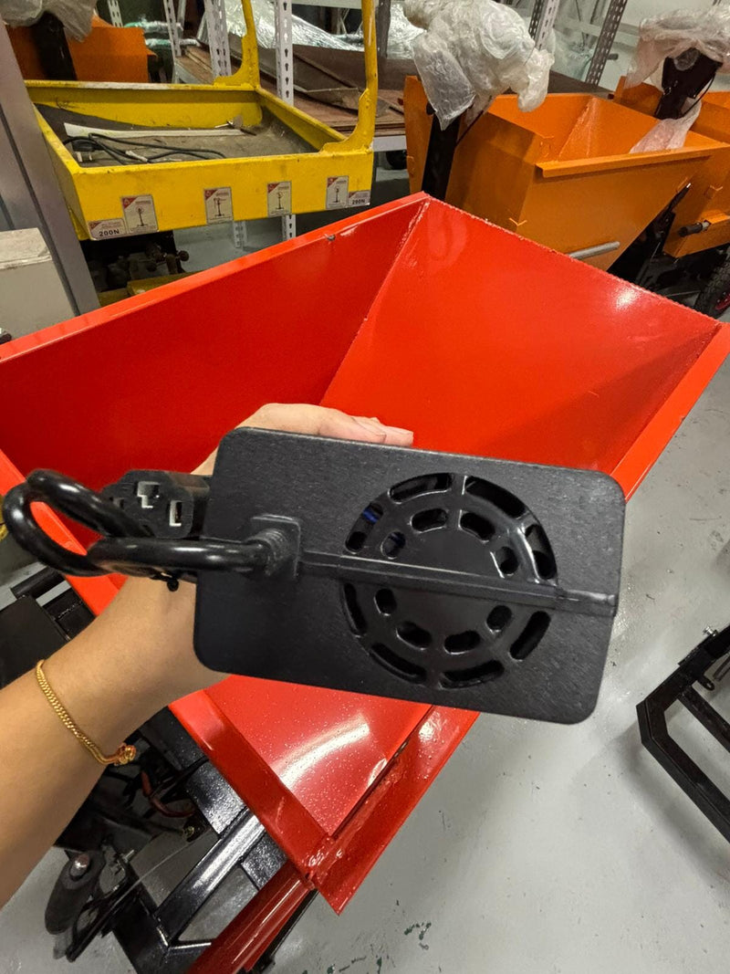 Aiko Battery Stand-On Mini Dumper 500kg (Yellow) Slant Shape Hopper | Model: TRL-E-DUMPER-ST Dumper Aiko 