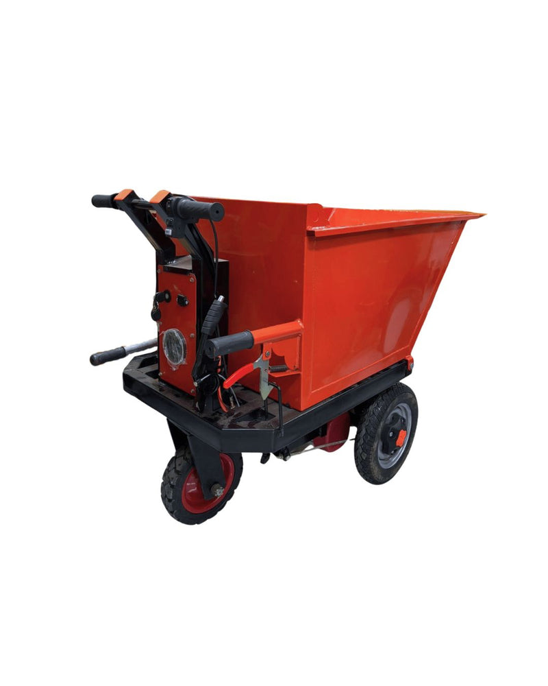 Aiko Battery Stand-On Mini Dumper 500kg (Yellow) Slant Shape Hopper | Model: TRL-E-DUMPER-ST Dumper Aiko 