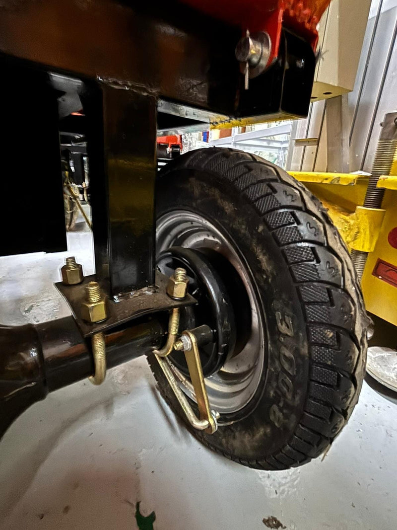 Aiko Battery Stand-On Mini Dumper 500kg (Yellow) Slant Shape Hopper | Model: TRL-E-DUMPER-ST Dumper Aiko 