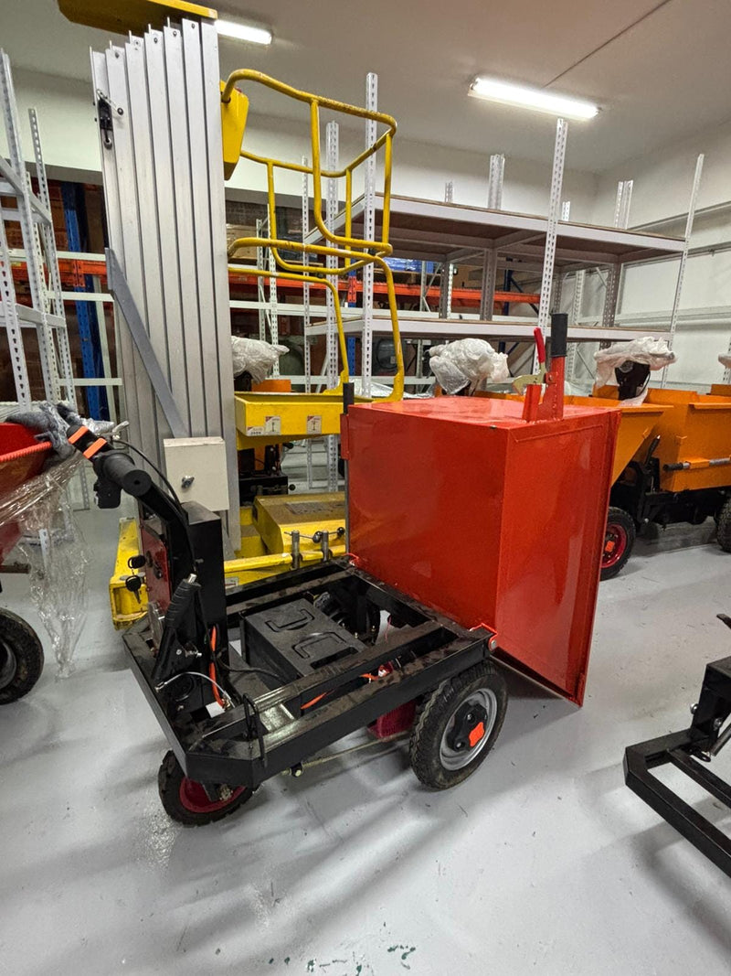 Aiko Battery Stand-On Mini Dumper 500kg (Yellow) Slant Shape Hopper | Model: TRL-E-DUMPER-ST Dumper Aiko 