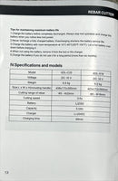 Aiko Cindelu Rebar Cutter (BL) 18mm C/W 2 Battery & 1 Charger | Model: XDL-S18 Rebar Cutter Aiko 