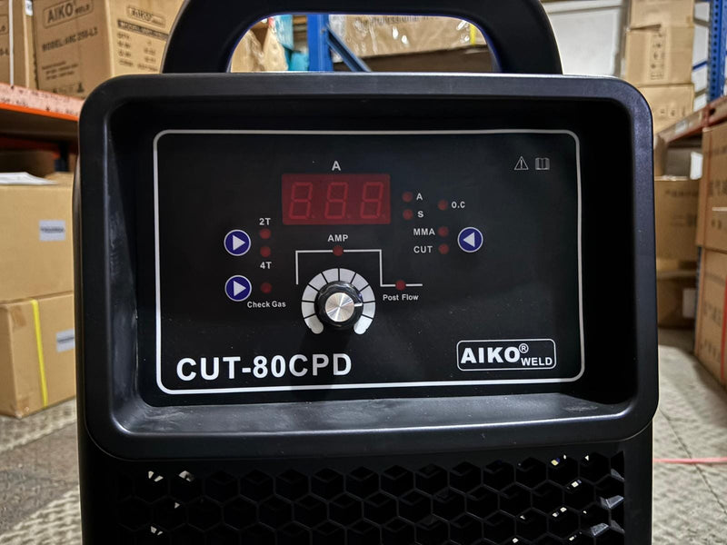Aiko CUT80CPD Plasma with Compressor 415V C/W 5M P80-C Torch & 3m Welding Cable Set | Model: W-CUT80CPD-MY Plasma Cutting Machine Aiko 
