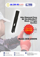 Aiko Diamond Core Bit 16x100x10x1T Black- 3 Triple Section | Model: DCB-A10016 Diamond Core Bit Aiko 