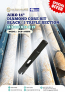 Aiko Diamond Core Bit 16x100x10x1T Black- 3 Triple Section | Model: DCB-A10016 Diamond Core Bit Aiko 