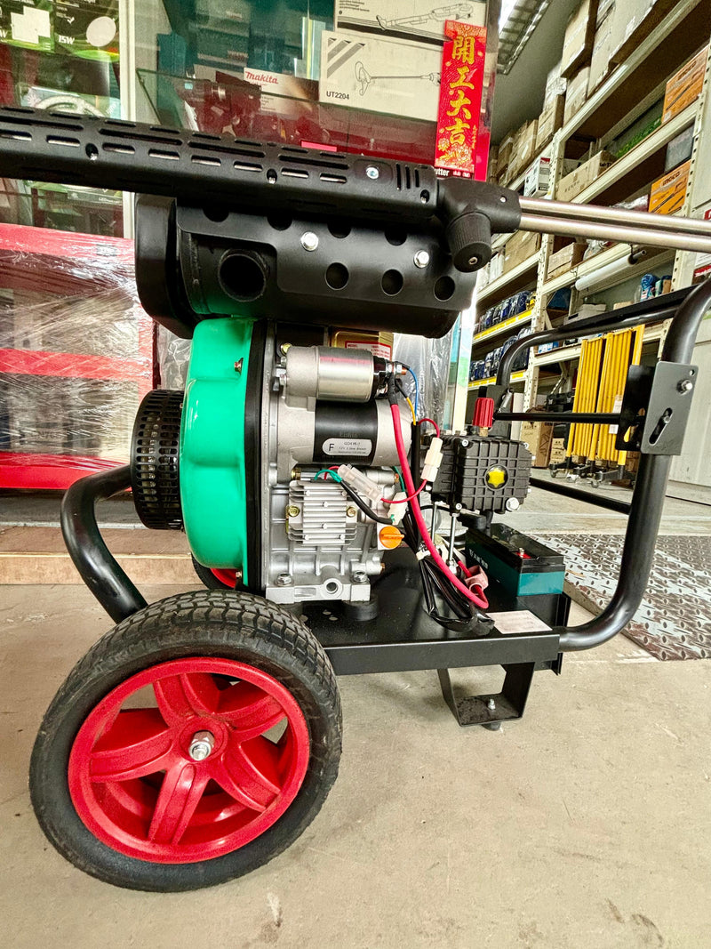 Aiko Diesel Engine 250Bar 10HP High Pressure Washer Pump C/W 10m Pressure Hose & Gun (Electric Start) | Model : HPW-EI-3600DF High Pressure Pump Aiko 