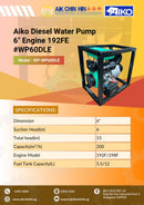 Aiko Diesel Water Pump 6" Engine 192FE