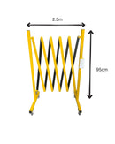 Aiko Expanding Gate 22Cm-2.5M High 95Cm Yellow/Black (With Wheel)