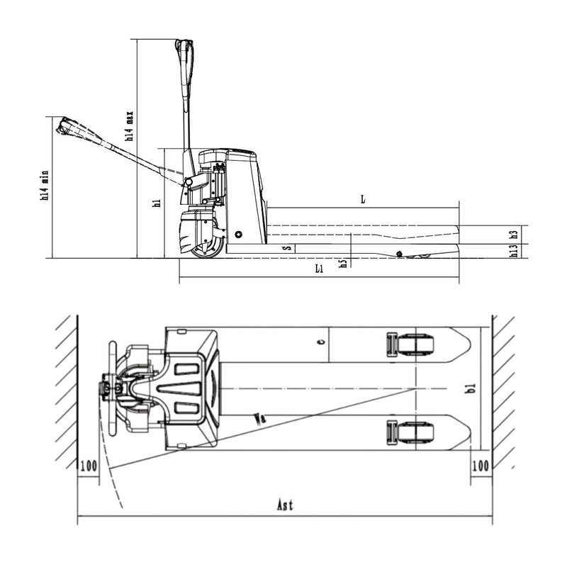 Aiko Full Electric Pallet Truck 560x1150MM | Model : PT-WEPT20FB Pallet Truck Aiko 