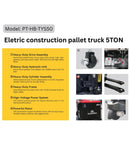 Aiko Fully Electric Construction Pallet Truck 5t 685*1220mm - Off Road | Model: PT-HB-TYS50 Pallet Truck Aiko 