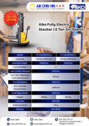 Aiko Fully Electric Stacker 1.5 Ton 3.5m | Model: PT-AIKO1535-N Electric Stacker Aiko 