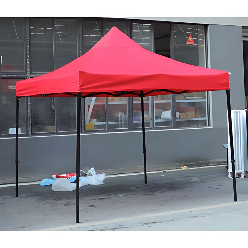 Aiko Gazebo Tent 3X3m With Semi-Automatic Black Hex Frame (Blue / Red Canvas) | Model: TENT-3X3M-H / TENT-3X3M-HD Gazebo Tent Aiko Red Canvas (Heavy Duty) 