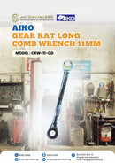 Aiko Gear Rat Long Comb Wrench 11mm | Model: CRW-11-QD Combination Wrench Aiko 