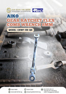 Aiko Gear Ratchet Flex Comb Wrench 8mm | Model: CRWF-08-QD Combination Wrench Aiko 