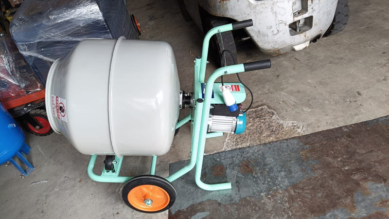 Aiko Heavy Duty Cement Mixer with Gear Type 160L (Green & White) C/W Support Roller & 230V Motor | Model : CMX-ESD 160L Cement Mixer Aiko 