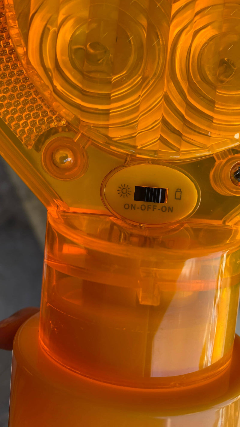 Aiko Hex Type Warning Light (Flashing/Revolving Lamp) for Safety Cones with Solar | Model : RL-7378 Safety Light Aiko 
