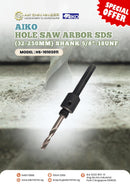 Aiko Hole Saw Arbor SDS (32-250mm) Shank 5/8"-18UNF | Model : HS-10103011 Hole Saw Aiko 