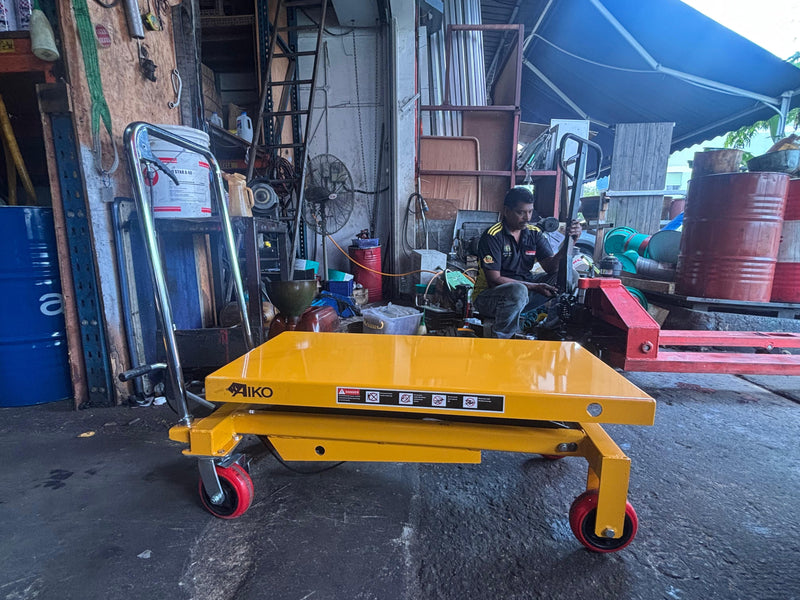 Aiko Hydraulic Scissor Table Lift Truck 1000kg 1000mm Height | Model: PT-PT1000A Scissor Table Lift Truck Aiko 