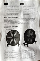 Aiko Large Standing Round Fan 79" 1500mm 970W 220V 200-450rpm | Model: BLR-G200-3 Standing Fan Aiko 