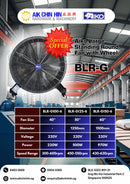 Aiko Large Standing Round Fan with Wheel | Model : BLR-G Stand Fan Aiko 