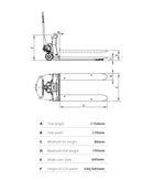 Aiko Pallet Truck 2Ton 685*1150mm with Weighing Scale Double PU Wheel W/O Printer