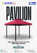 Aiko Pavilion Tent 3X3M Heavy Duty Fix Type (Red Wine Canvas) | Model: TENT-P-3X3M Pavilion Tent Aiko 