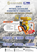 Aiko Petrol Gasoline Concrete Vibrator with Robin Engine EY20 Come With Base & Coupling | Model: CV-ZN-2 Robin 