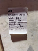 Aiko Pipe Cutting Machine 2"-8" 550W Max Thickness 6MM | Model : QG-8 Pipe Cutting Machine Aiko 