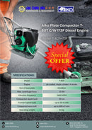 Aiko Plate Compactor T-80T C/W 173F Diesel Engine | Model: T-80T+173F Plate Compactor Aiko 