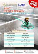 Aiko Power Trowel SM1000 With EY20 Petrol Engine (MKS Type) | Model : PTM-SM1000+EY20 Power Trowels Aiko 