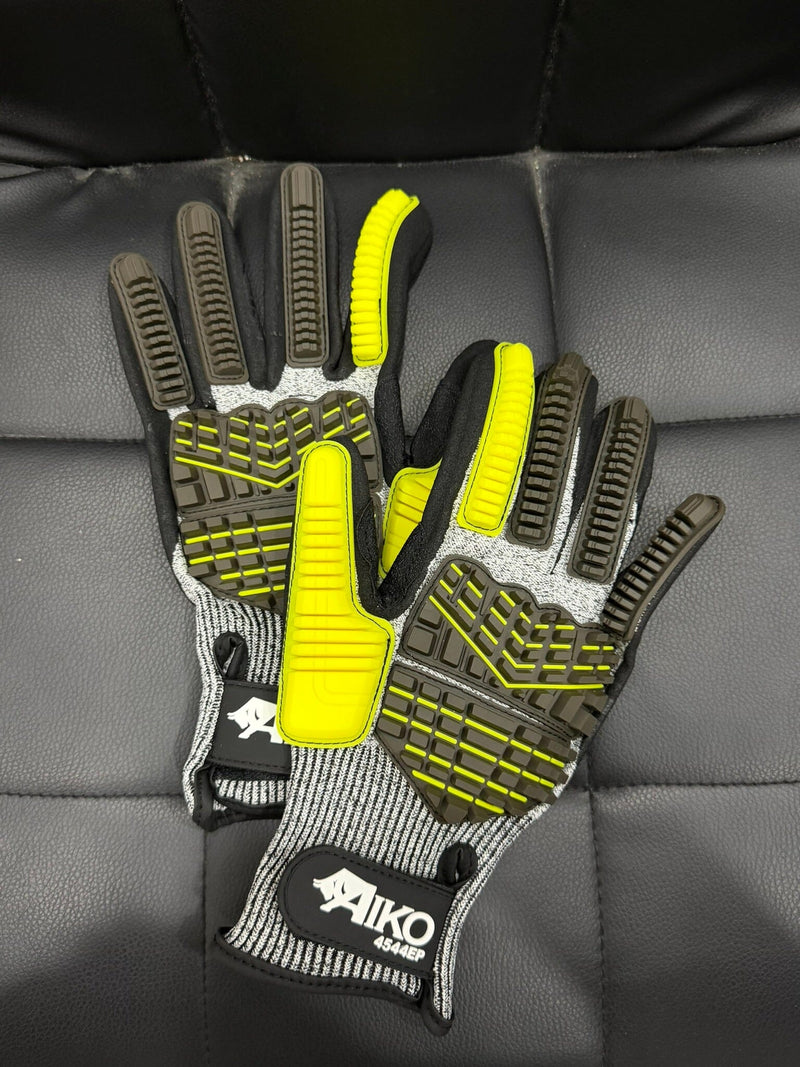 Aiko Premium Impact Coat Leather Glove 4544 Green | Model: GLOVE-IG-45