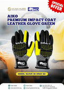 Aiko Premium Impact Coat Leather Glove 4544 Green | Model: GLOVE-IG-4544-AK Glove Aiko 