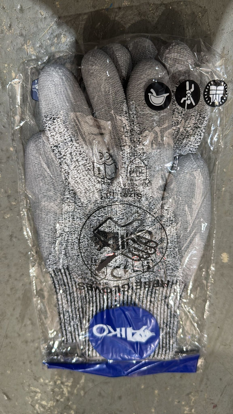 Aiko PU Grey Glove 10