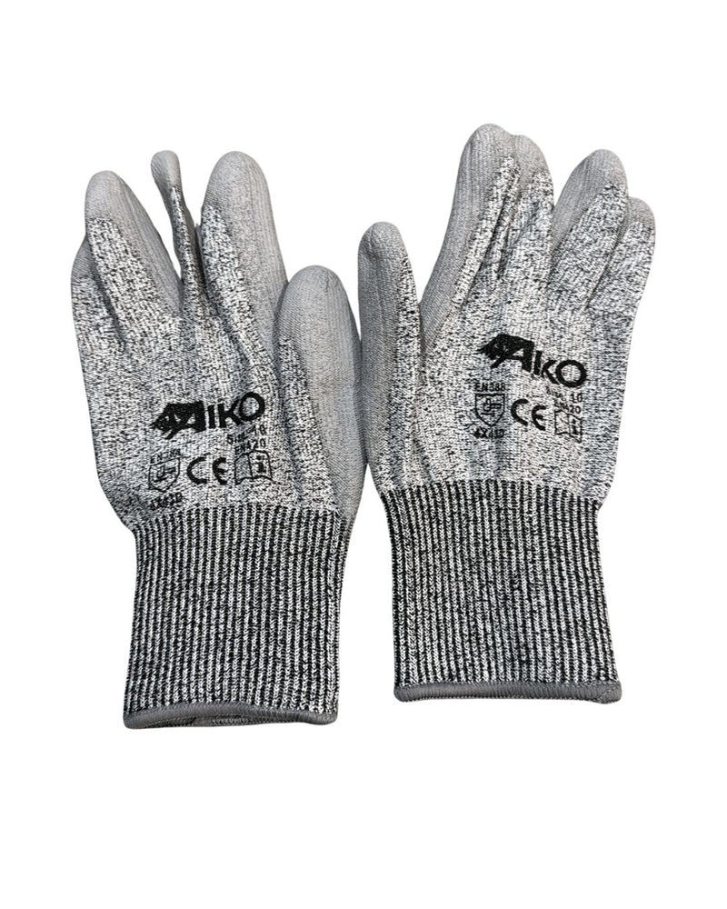Aiko PU Grey Glove 10