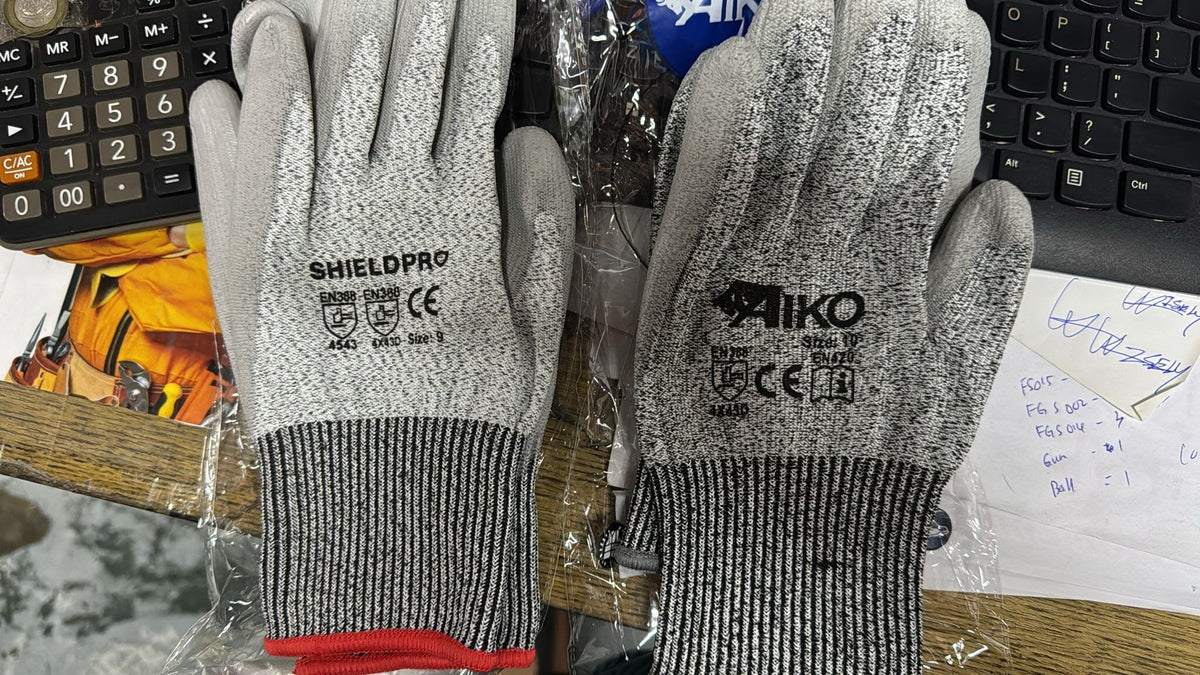 Aiko PU Grey Glove 10