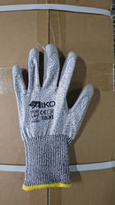 Aiko PU Grey Glove 10" Level 5 Cut (4543D) - 120pairs/ carton | Model: GLOVE-OR-PU-G-AK Glove Aiko 