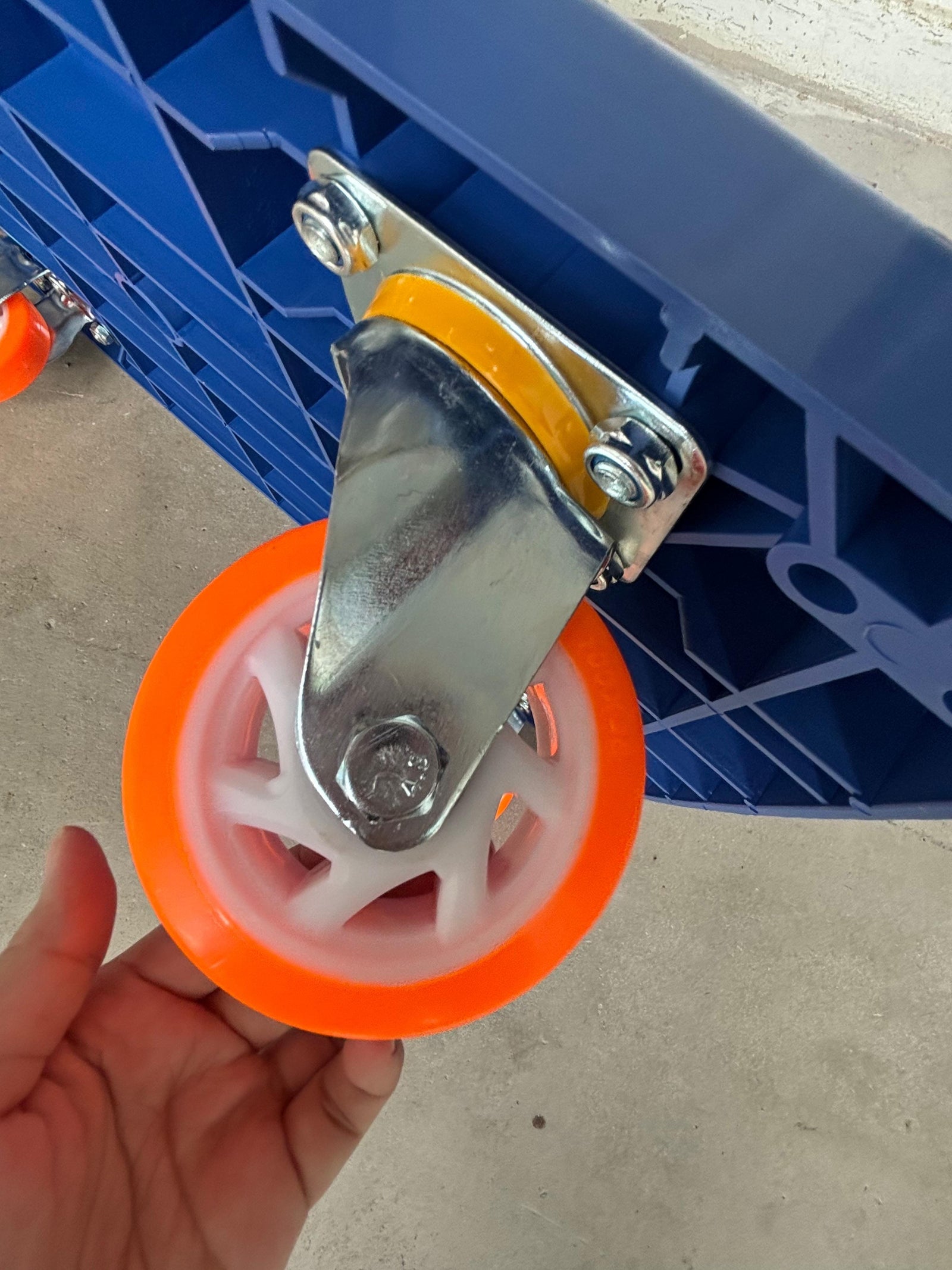 Aiko PVC Blue Trolley 150kg with Orange Wheel (2860070) | Model : TRL-