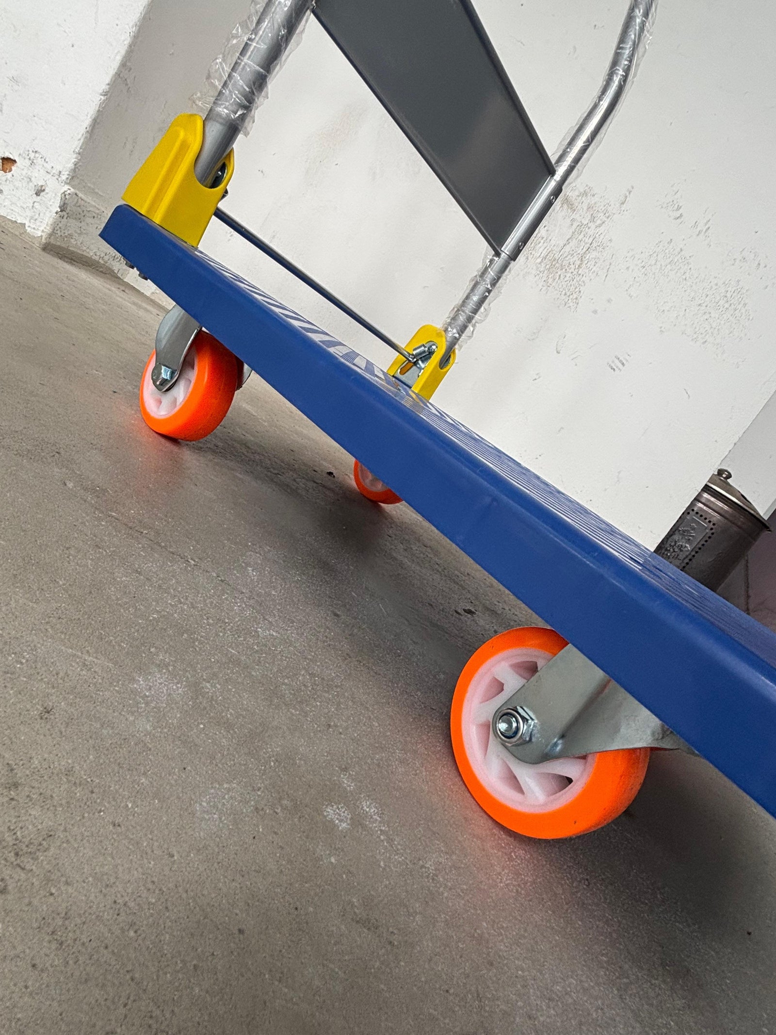 Aiko PVC Blue Trolley 150kg with Orange Wheel (2860070) | Model : TRL-