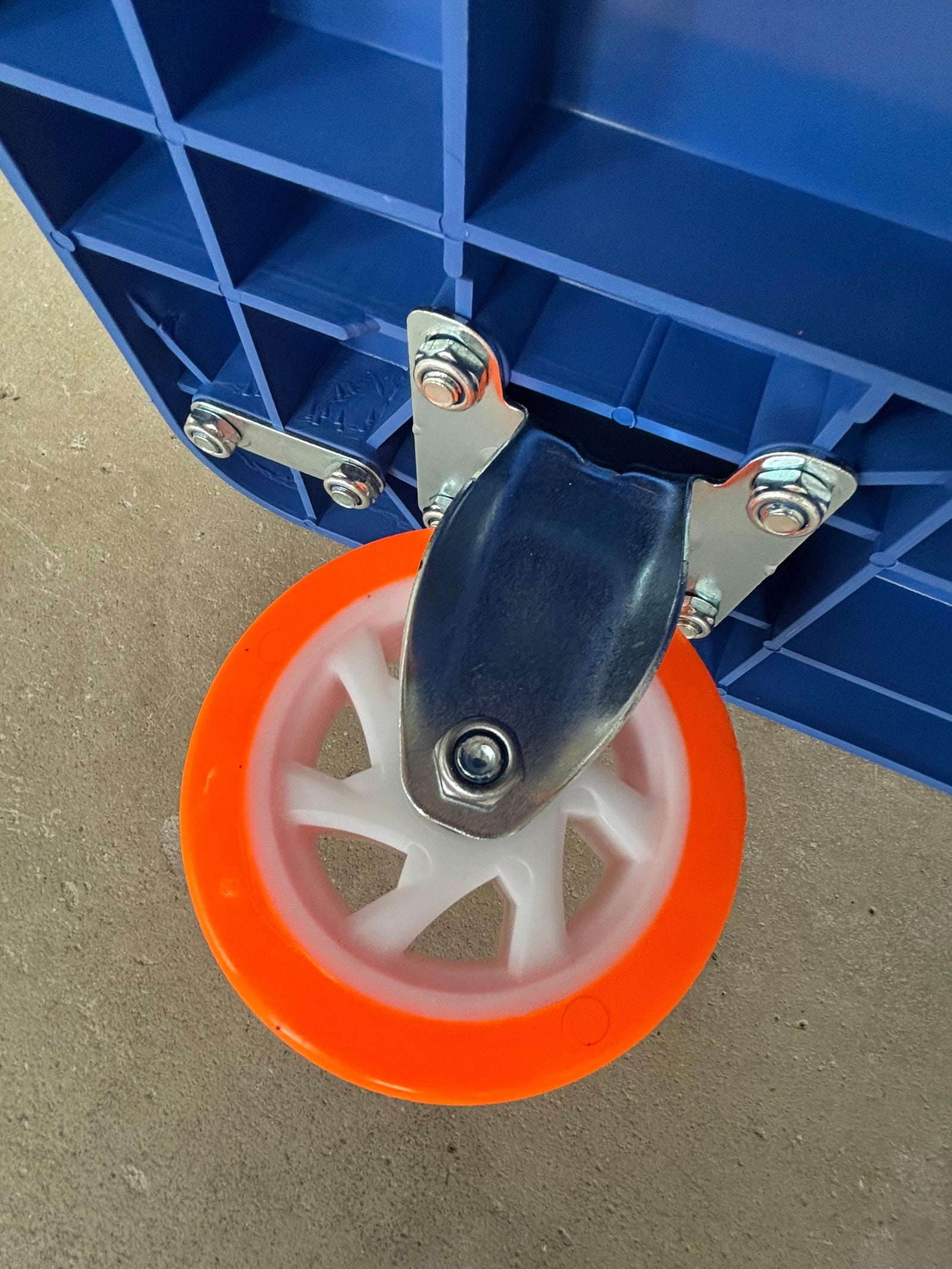 Aiko PVC Blue Trolley 300kg with Orange Wheel (2860071) | Model : TRL-