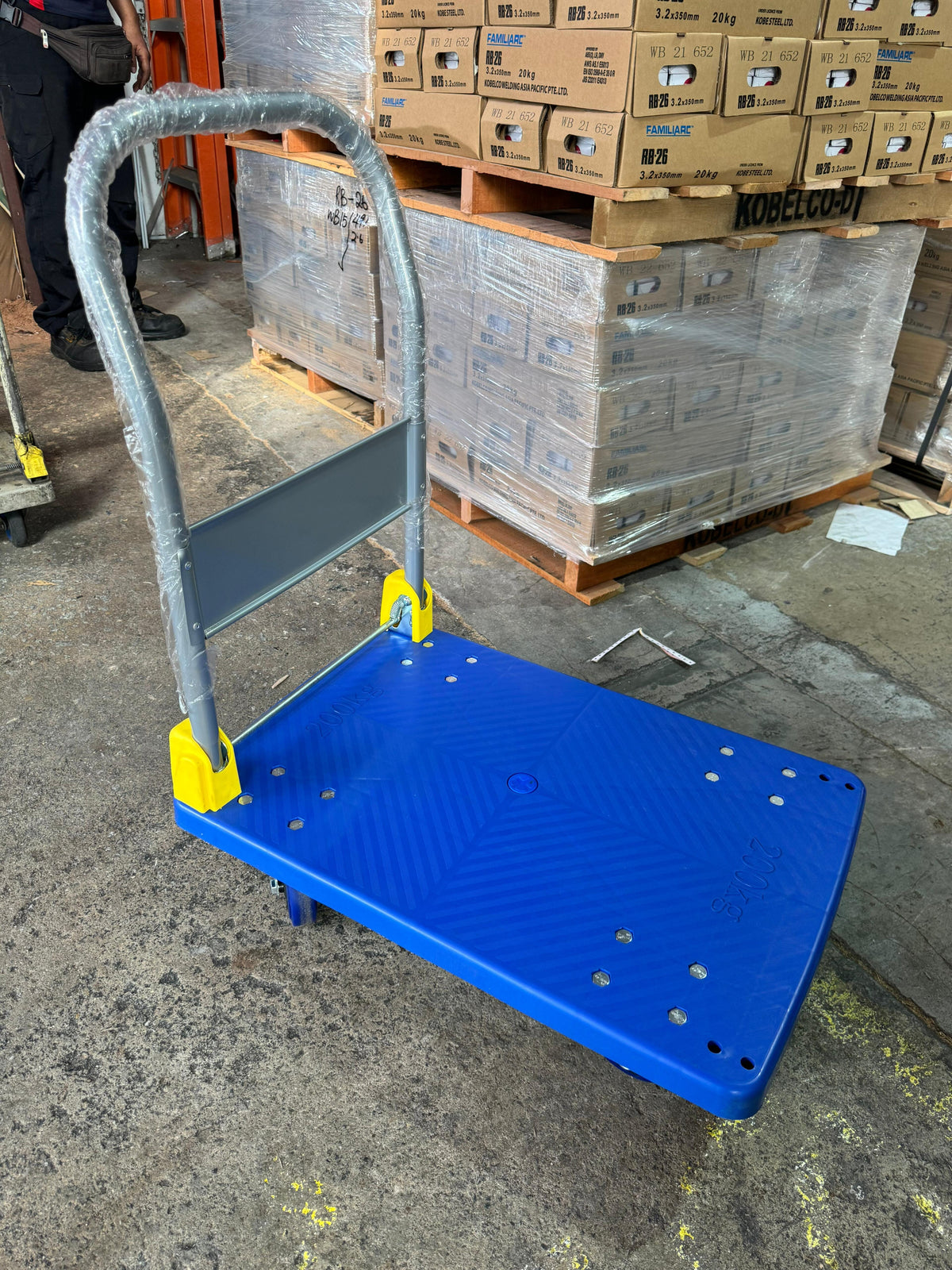 Aiko PVC Plastic Blue Trolley 150kg | Model : TRL-DL150Z